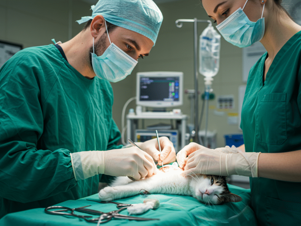 Aparece la operación de un gato